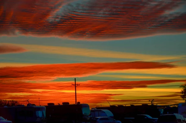 Sunset Från Resort Tucson Arizona — Stockfoto