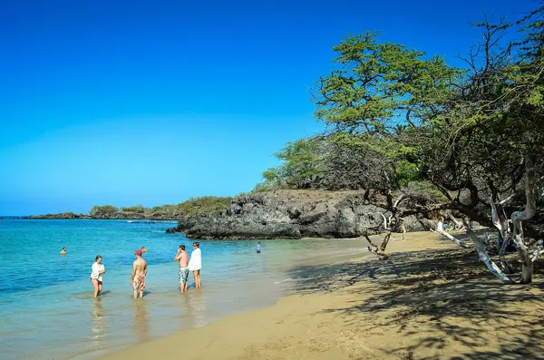 Impresionantes Playas Costa Escarpada Isla Grande Hawaii —  Fotos de Stock