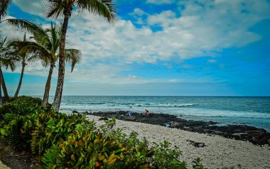 Hawaii 'nin Büyük Adasındaki Waikoloa Köyü.