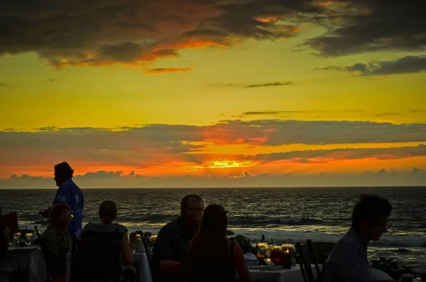 Cenas Románticas Atardecer Hawaii — Foto de Stock