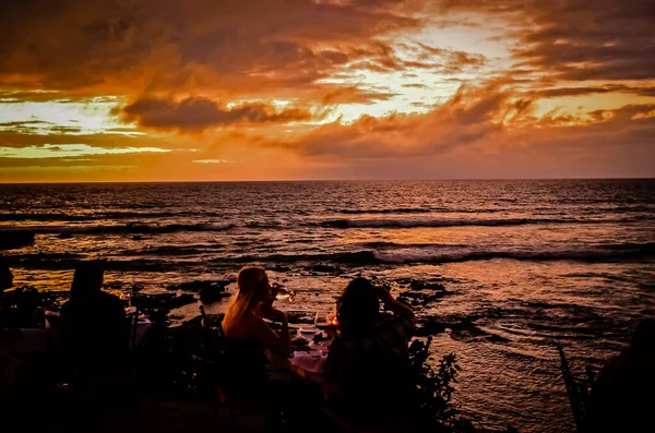 Cenas Románticas Atardecer Hawaii — Foto de Stock