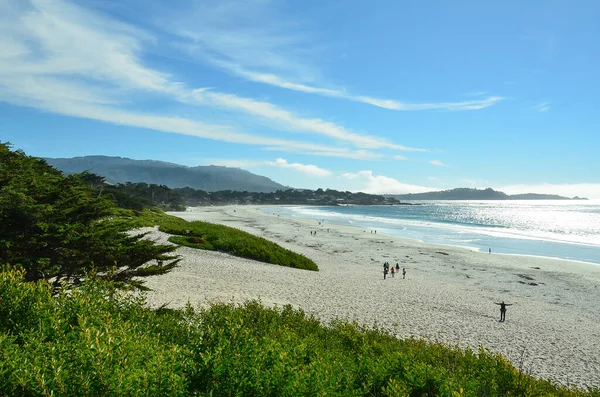 Prachtig Wit Zandstrand Carmel Californië Een Beroemde Bestemming Aan Central — Stockfoto