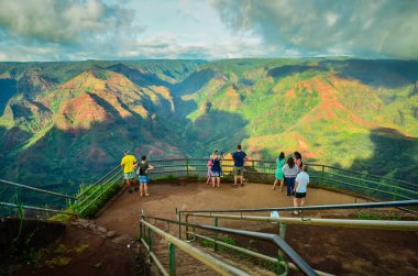 Colorful Waimea Canyon (The Grand Canyon of The Pacific) on Kauai, in the Hawaiian Islands. clipart