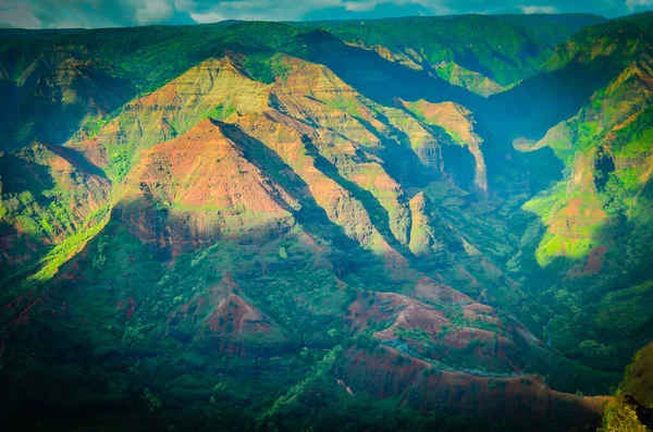 Canyon Coloré Waimea Grand Canyon Pacifique Sur Kauai Dans Les — Photo