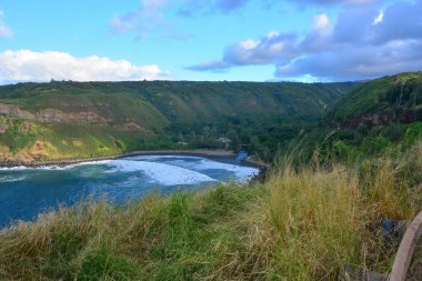 Hawaii Adaları 'ndaki Maui' nin ıssız kuzey kıyısında..