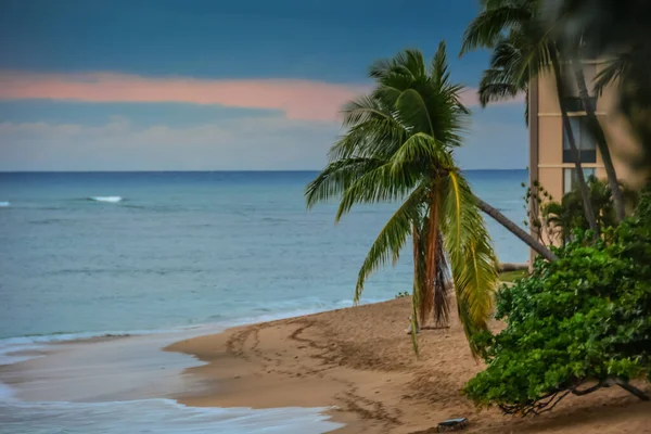 Kahana Beach Auf Maui Hawaii Mit Blick Auf Die Inseln — Stockfoto