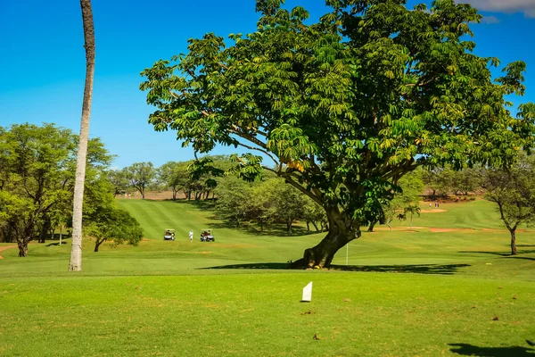 Beautiful Scenic Golf Course Island Maui Hawaiian Islands View Haleakala — Stock Photo, Image