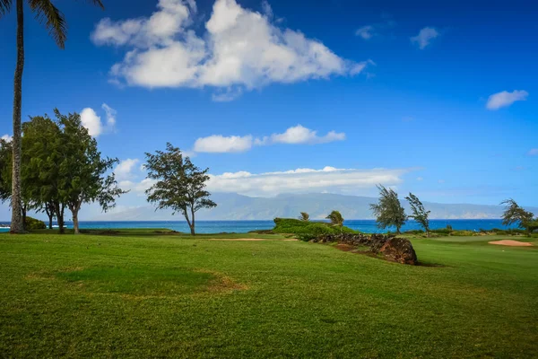 Campo Golf Popular Kapalua Maui Islas Hawaianas Impresionantes Vistas Desde —  Fotos de Stock