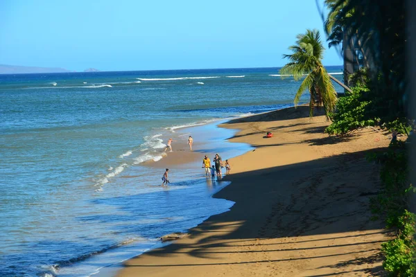 Krásná Pláž Kahana Severozápadě Maui Hotely Byty Jsou Přímo Břehu — Stock fotografie