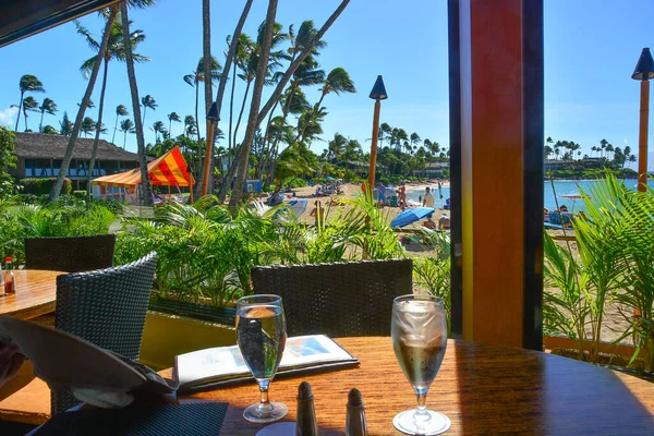 Vacker Napili Beach Nordvästra Stranden Maui Hawaii Skyddad Vik Med — Stockfoto