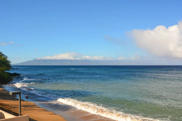 Hermosa Playa Kahana Noroeste Maui Hoteles Condominios Están Justo Borde — Foto de Stock