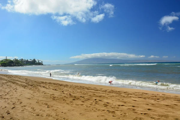 Hermosa Playa Kahana Noroeste Maui Islas Hawaianas Hoteles Condominios Literalmente — Foto de Stock