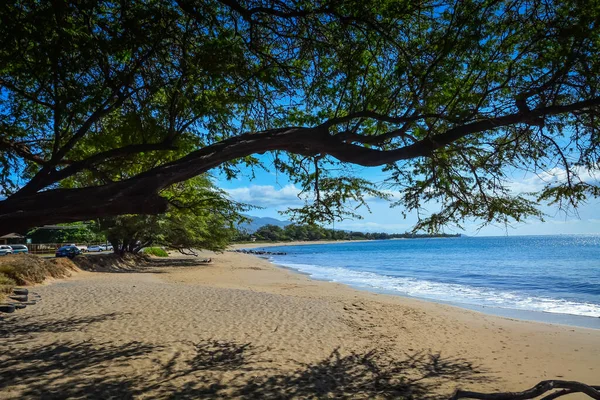 Suaves Olas Hermosa Playa Arena Kihei Maui Islas Hawaianas — Foto de Stock