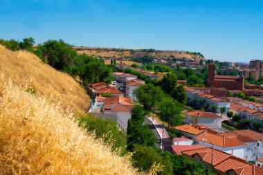 Valldolid, İspanya - 27 Temmuz 2020: Valldolid City İspanya 'nın güzel manzara fotoğrafları