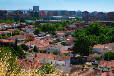 Valldolid, İspanya - 27 Temmuz 2020: Valldolid City İspanya 'nın güzel manzarası