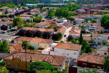 Valldolid, İspanya - 27 Temmuz 2020: Valldolid City İspanya 'nın güzel manzarası