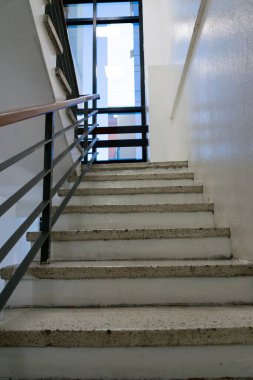 Binadaki merdiven ve tırabzanlar, Guatemala City 'deki mimari, Latin Amerika.