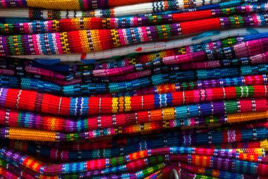Guatemala - Şehir, 25 Şubat 2018 - Guatemala geleneksel tasarımı Guatemala, Orta Amerika. BÖLÜM