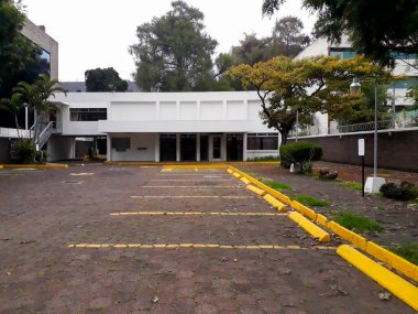 Latin Amerika ev cephesi, Guatemala 'da şehir sokağı, Orta Amerika, geleneksel mimari, terk edilmiş uzay