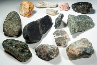 Stone hala stüdyoda, mineral kayaları Amerika şehir merkezinde, Guatemala.