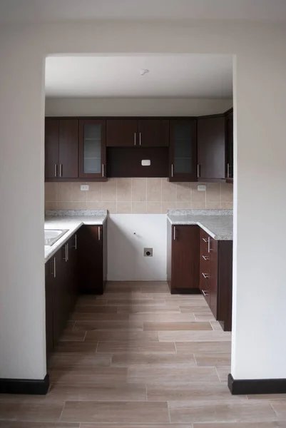 Home interior modern kitchen furniture and comfortable design, latino america, Guatemala