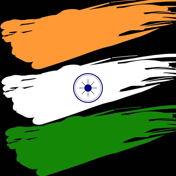 Ilustración Bandera India Feliz Día Independencia India — Foto de Stock