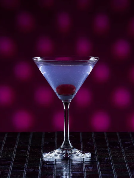 Cocktail Aviation Sfondo Punteggiato Rosa — Foto Stock