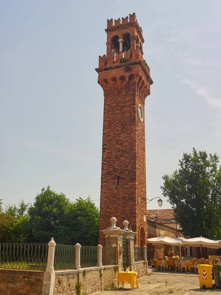 Tall Clock Tower Murano Venice Italy — Stock Photo, Image