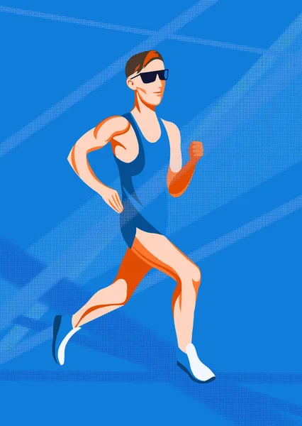 Illustrazione Atleta Che Corre — Foto Stock