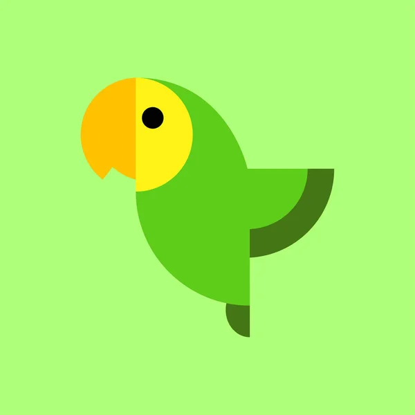 Perroquet Perroquet Vecteur Icône Vectorielle Oiseau Parkeet Dans Style Plat — Image vectorielle