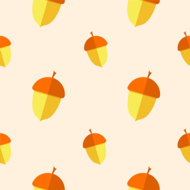 Dikensiz palamut deseni. Vektör çizimi. Sonbahar yüzey dekorasyonu.