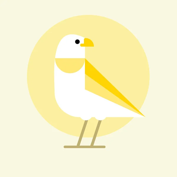 Icône Vecteur Oiseau Canari Dans Style Plat — Image vectorielle