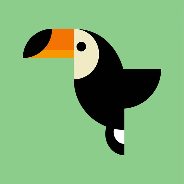 Vecteur Oiseaux Toucan Icône Vectorielle Oiseau Toucan Style Plat Oiseau — Image vectorielle