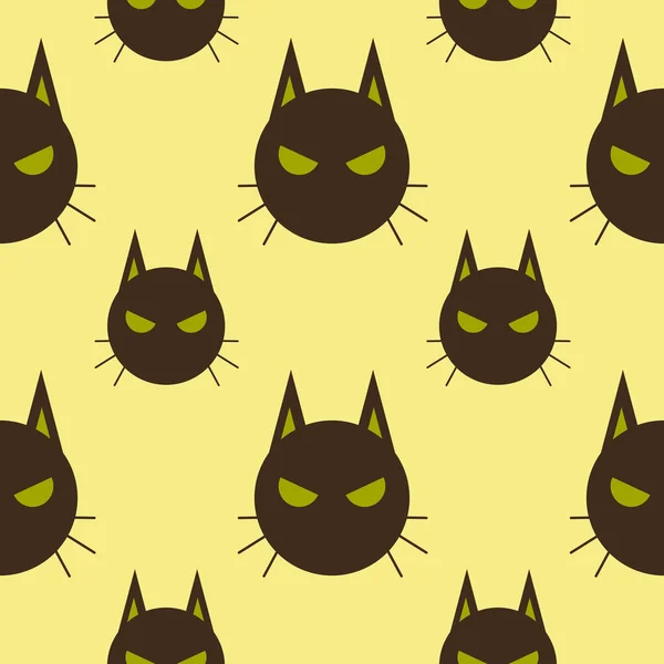 Cat head seamless Pattern vector Halloween isolated wallpaper background. Cute black cat head seamless Pattern vector Halloween isolated wallpaper background