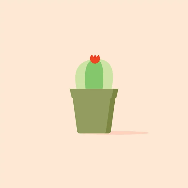 Cactus Desert Plant Flat Icon Vector Sign Cactus Colorful Pictogram — Stock Vector