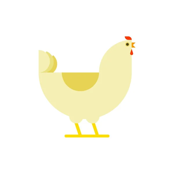 Pollo Logo Del Gallo Elementi Piatti Illustrazione Vettoriale Hen Etichetta — Vettoriale Stock