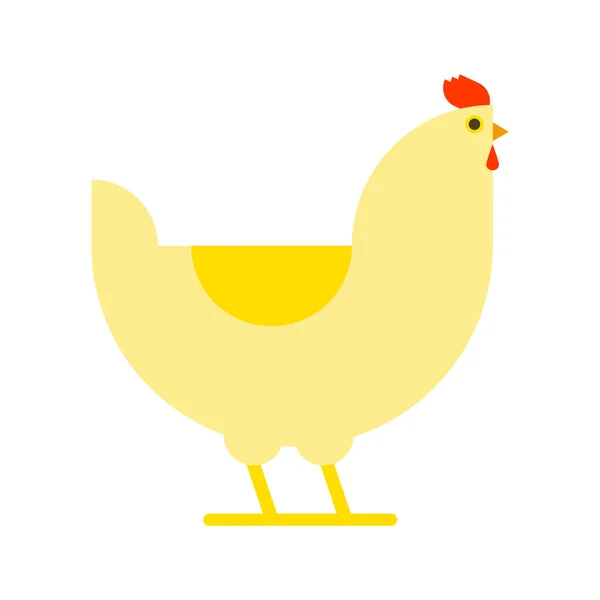 Pollo Logo Del Gallo Elementi Piatti Illustrazione Vettoriale Hen Etichetta — Vettoriale Stock