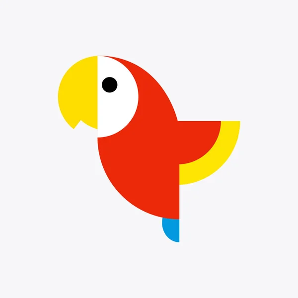 Vecteur Perroquet Icône Vectorielle Oiseau Perroquet Style Plat — Image vectorielle