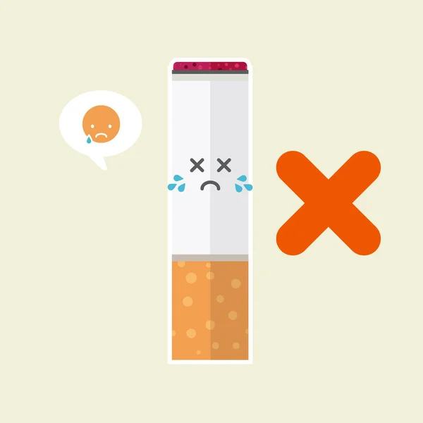Mascote Personagem Cigarro Isolado Fundo Cigarros Ilustração Cigarro Arte Clipe —  Vetores de Stock