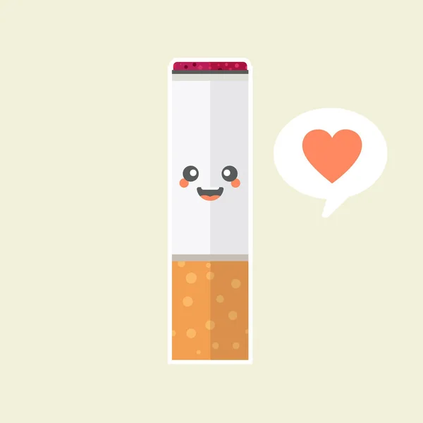 Mascote Personagem Cigarro Isolado Fundo Cigarros Ilustração Cigarro Arte Clipe —  Vetores de Stock