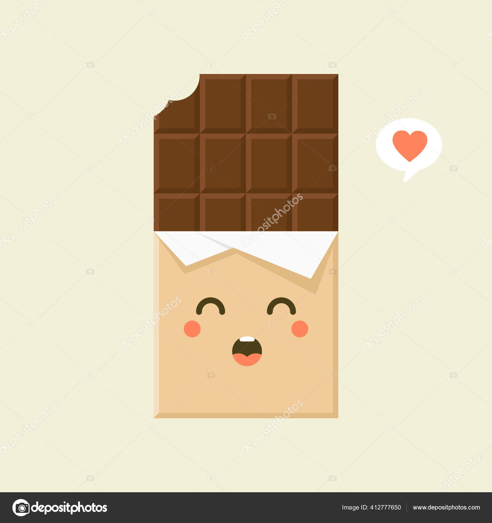 Morango E Leite De Chocolate De Kawaii Ilustração do Vetor