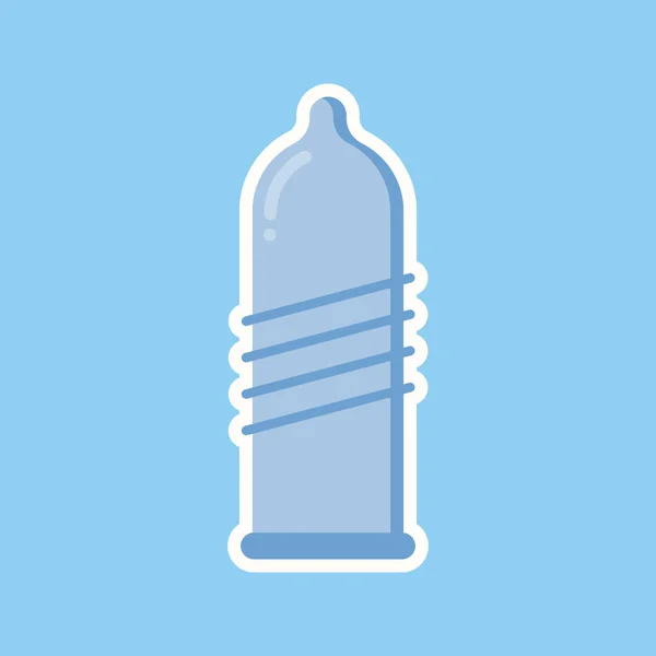 Kondom Ikona Vektor Barevném Pozadí Symbol Plochého Vektorového Kondomu Moderního — Stockový vektor