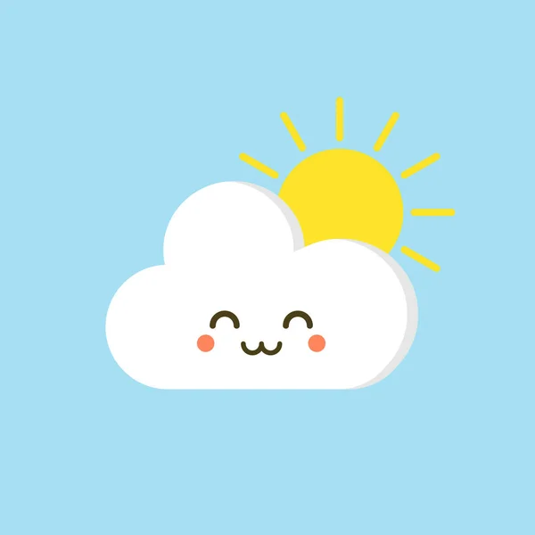 Cloud Flat Design Vector Illustration — Stock Vector