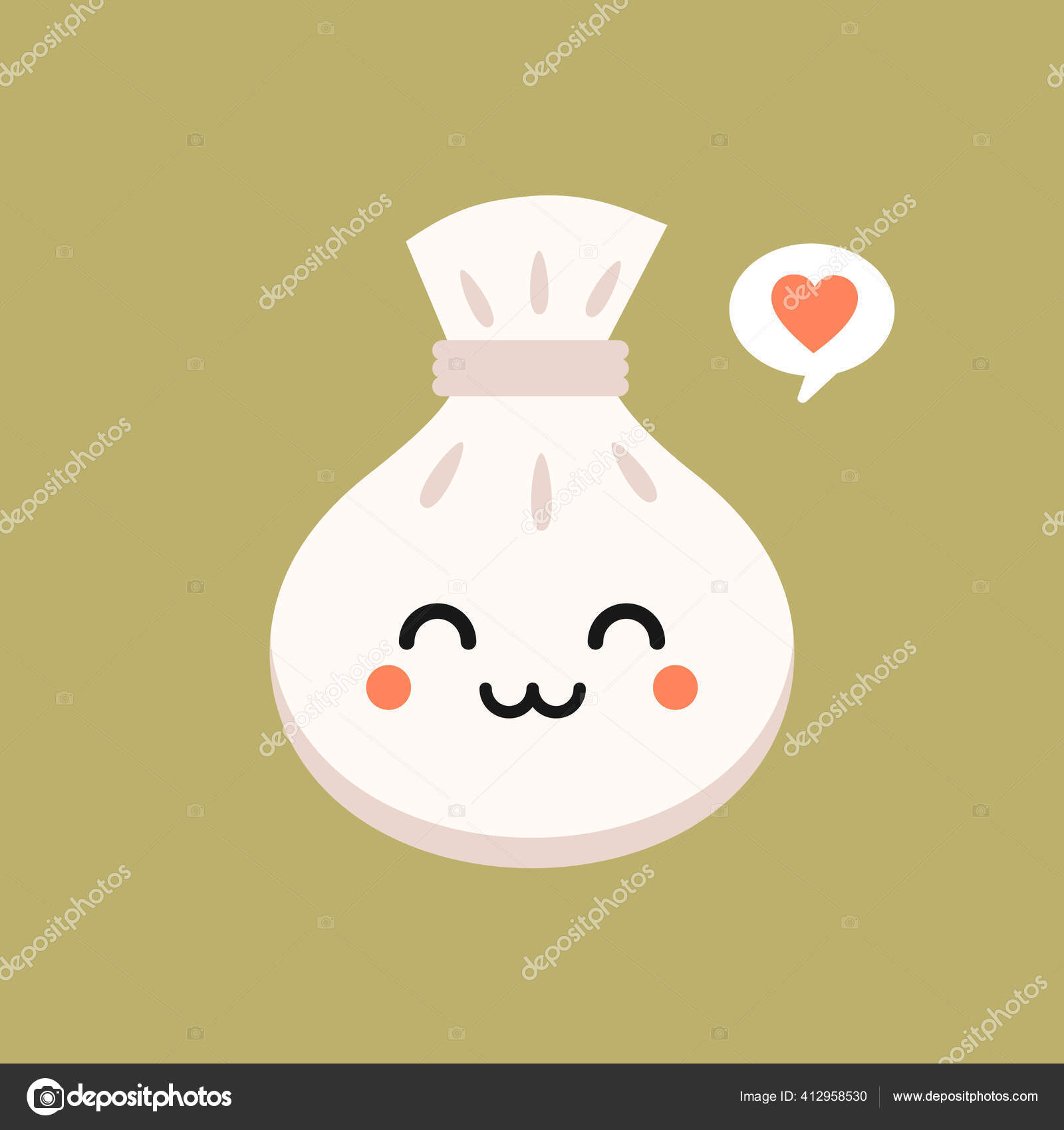 Kawaii Cute Dim Sum Dumplings - Dim Sum Dumplings - Sticker