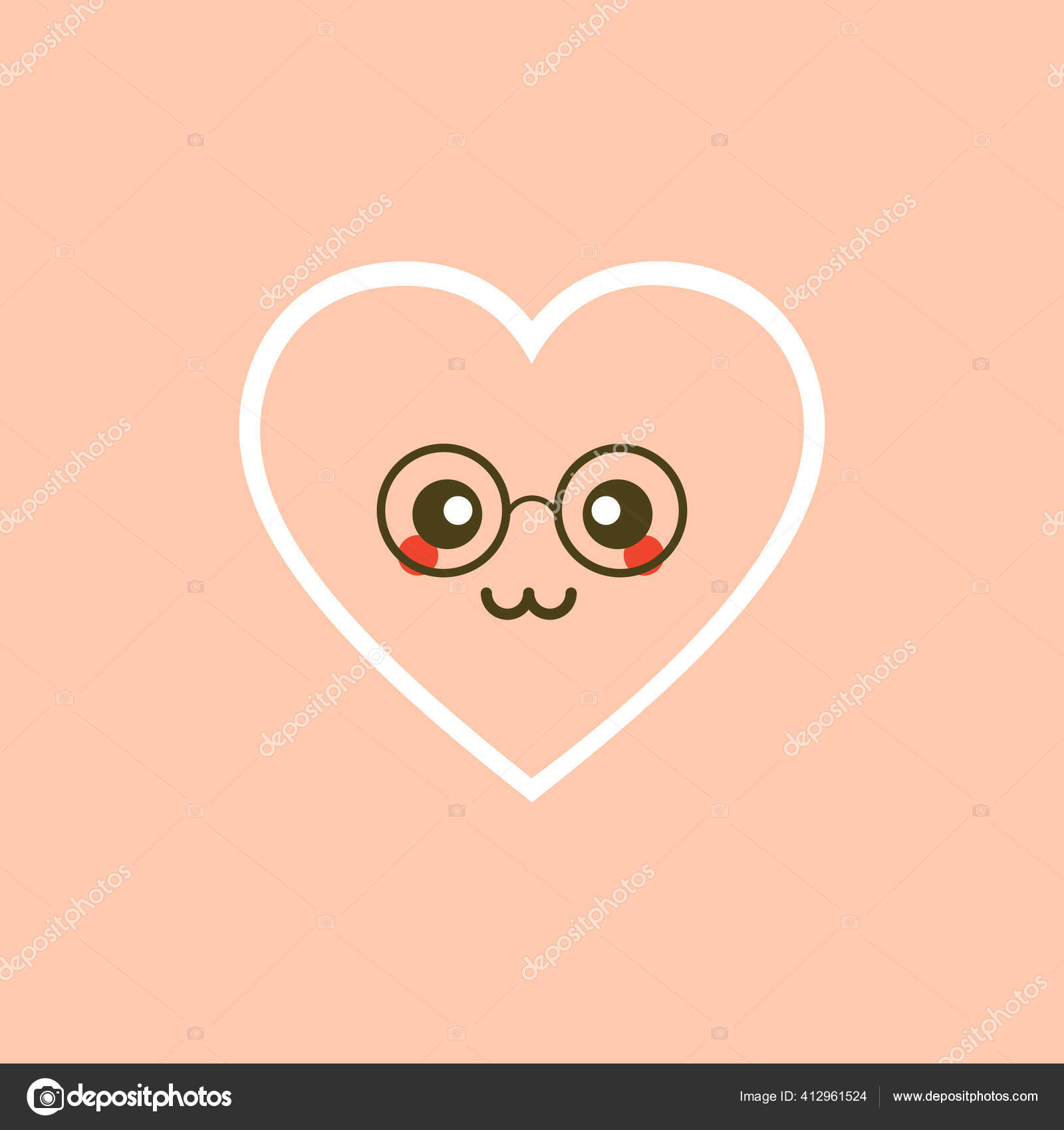 Cute Set Holiday Valentines Day Funny Cartoon Character Emoji Hearts Stock  Vector by ©diplograma 412961524, image size:1600x1700
