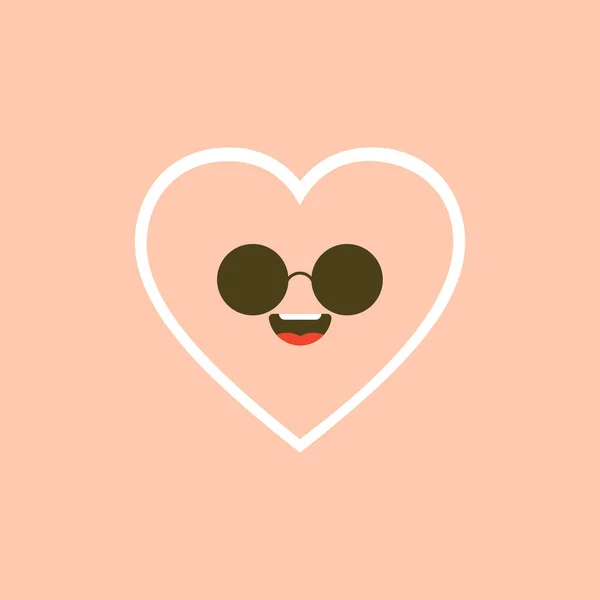 Lindo Conjunto Vacaciones San Valentín Divertido Personaje Dibujos Animados Corazones — Vector de stock