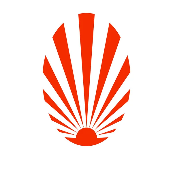 日本升起的太阳象征 日本帝国旗帜 日本军旗 — 图库矢量图片