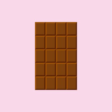 Çikolata düz tasarım vektör çizimi. Acı Vektör elementi çikolata, şekilli, acı tasarım için kullanılabilir.