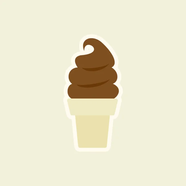 Personnages Cône Crème Glacée Kawaii Dans Style Plat Mignons Dessins — Image vectorielle