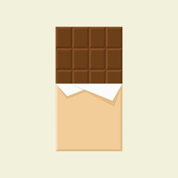 チョコレートバーフラットデザインベクトルイラスト ビターベクトル要素はチョコレート ビターデザインのコンセプトに使用できます — ストックベクタ
